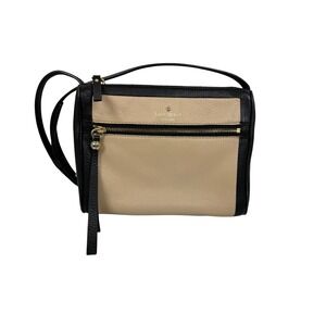 Kate Spade New York Colorblock Crossbody, Taupe and Black, 100% Cow Leather